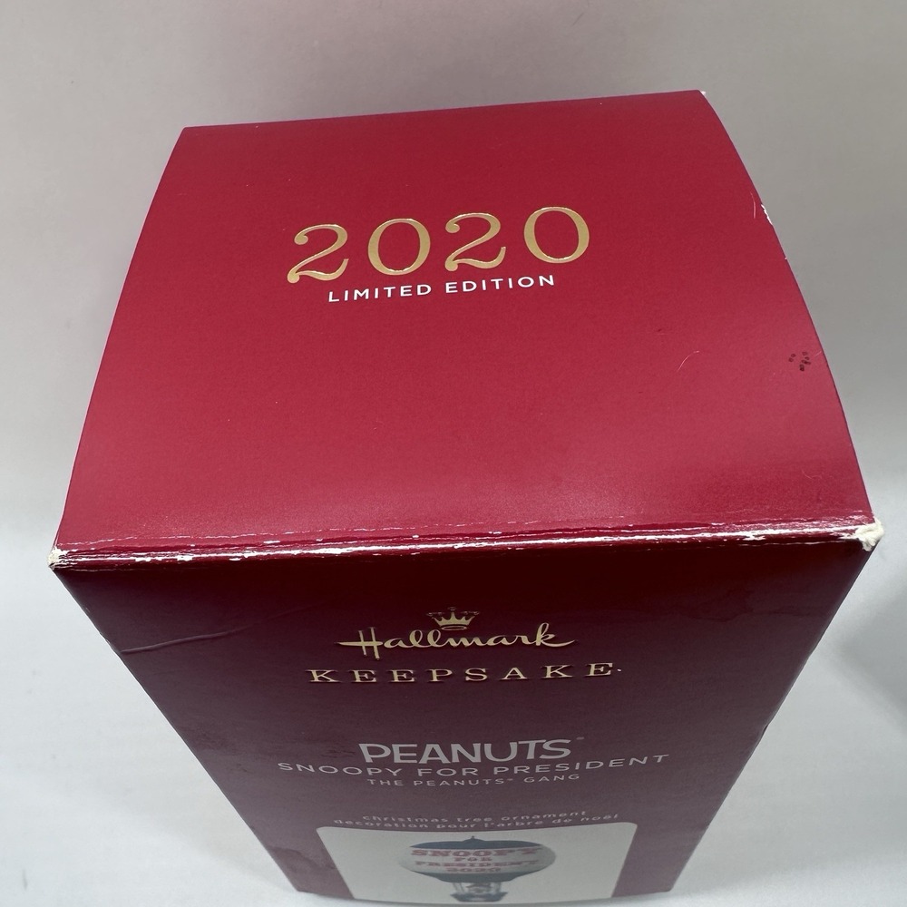 Hallmark Snoopy Keepsake (Peanuts): "Snoopy‎ For President" 2020 Ornament w/ Box - Picture 10 of 13